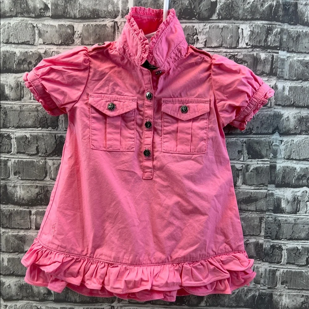 Girl's Ralph Lauren Vibrant‎ Pink Dress